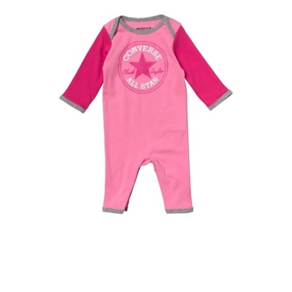 4/25 Pink Converse Baby Romper + free White converse 3-6m